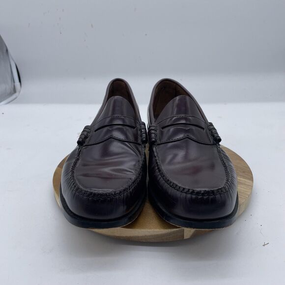 G.H. Bass Weejuns Larson Shoes Mens 12 D Burgundy Penny Loafers Leather Classic - Picture 2 of 12